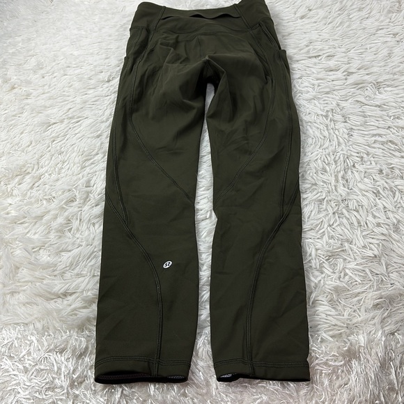 Lululemon Time To Sweat Crop 23" Dark Olive - Picture 8 of 9